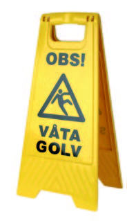 Skylt våta golv städning pågår i gruppen Säkerhet  / Skyddsutrustning / Halkskydd hos VISAB i Skandinavien AB (EL38500075)