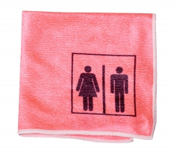 Microfiber Duk WC Symbol Rosa 30x30 cm 10 st/fp