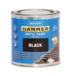 Maston Hammer Slät Metallfärg svart 250ml