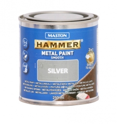 Maston Hammer Slät Metallfärg silver 250ml