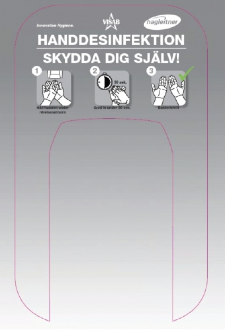 Toppskylt Hagleitner f�r XL Dispenser Bord/golv i gruppen hos VISAB i Skandinavien AB (105042)