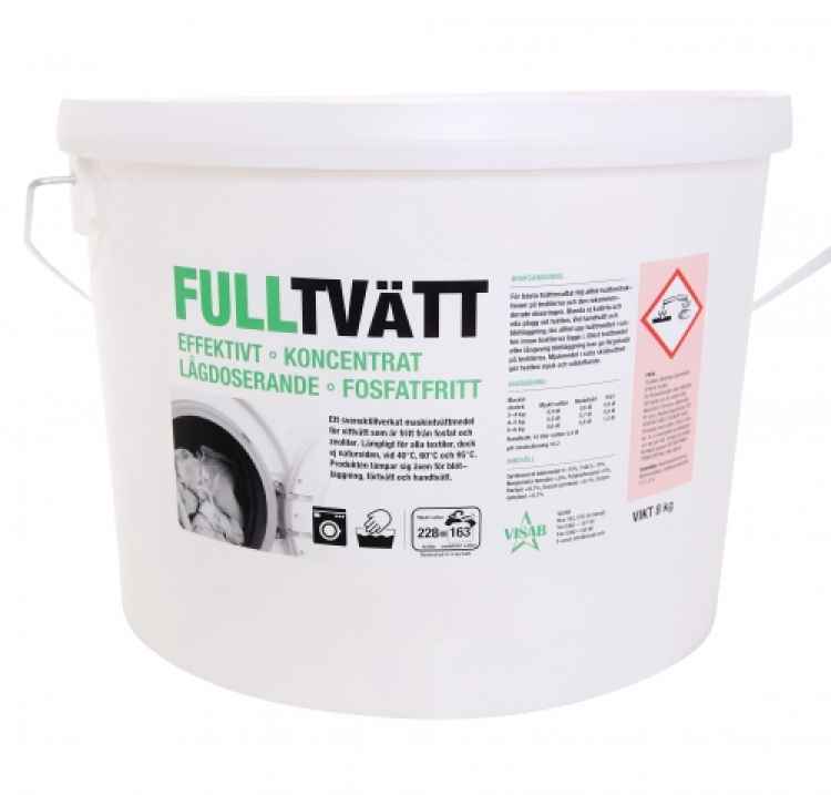 Tvättmedel fulltvätt fosfatfri 8 kg i gruppen Städ och rengöring / Tvätt- och sköljmedel hos VISAB i Skandinavien AB (1853)