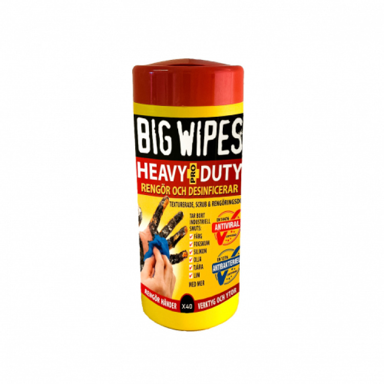 Big Wipes Heavy Duty 40 st. Rött Lock 8 st/kart i gruppen Fastighet och verkstad / Verkstad och industri / Fordon hos VISAB i Skandinavien AB (2187)