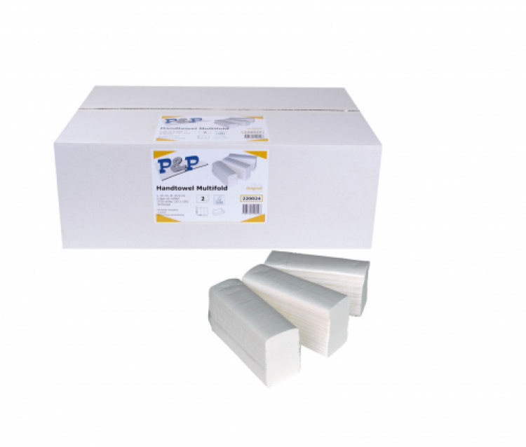 Pappershandduk 2-lags Vit (P&P) 3.750 st/f�rp (Passar till H2) i gruppen Papper / Torkpapper hos VISAB i Skandinavien AB (220024)