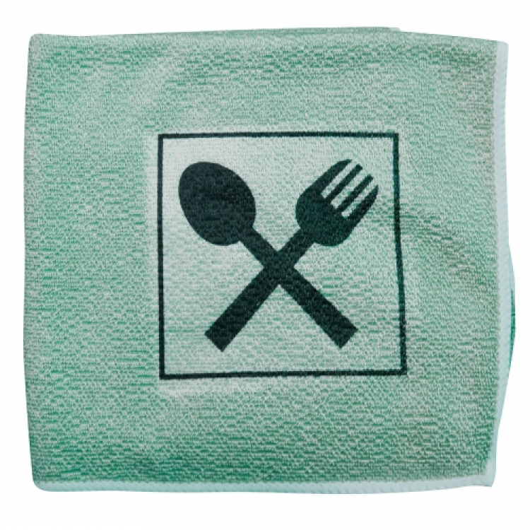 Microfiber Duk Bestick Symbol Gr�n 30x30 cm 10 st/fp i gruppen St�d och reng�ring / St�dredskap / Dukar och trasor hos VISAB i Skandinavien AB (251019)