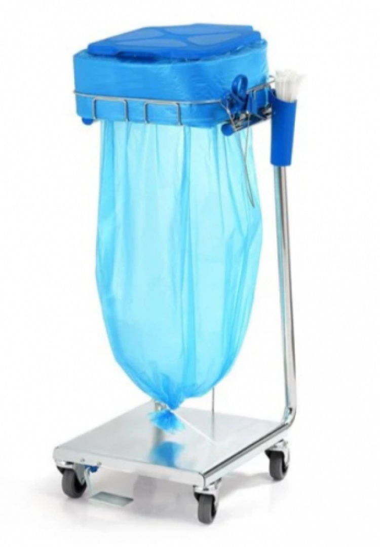 Longopac Stand Dynamic Mini Inox Pedal (Golvst�ll, Metallic) i gruppen St�d och reng�ring / Avfallshantering / Paxxo / Longopac Stand hos VISAB i Skandinavien AB (288037)