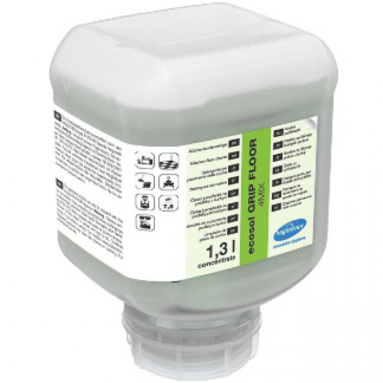 ecosol GRIP FLOOR, 4PURE/MIX (1,3 L 2st/krt) i gruppen Städ och rengöring / Rengöringsmedel / Golvunderhåll hos VISAB i Skandinavien AB (4210102344)