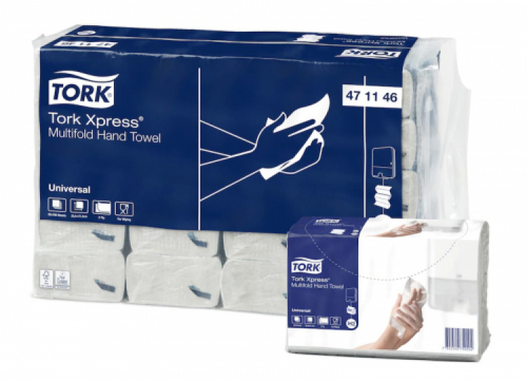 Handdukspapper Tork H2 (N93331) Xpress Multifold 3800 st/kart i gruppen Papper / Torkpapper hos VISAB i Skandinavien AB (471146)