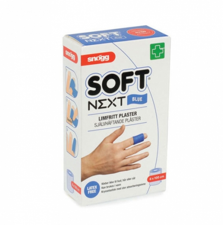 Sn�gg soft 1 pl�ster Bl� 6 cm x 100 cm i gruppen S�kerhet och skydd / N�d- och f�rsta hj�lpen / Pl�ster och f�rband hos VISAB i Skandinavien AB (6507)