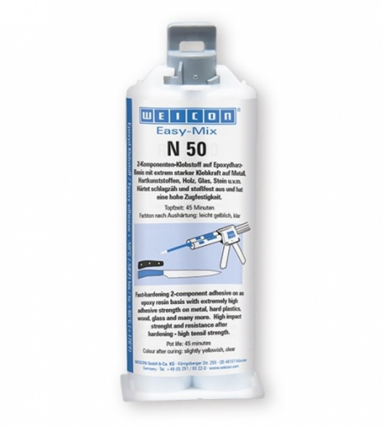 Weicon Easy-Mix N 2-component 50 gul 50 ml i gruppen Fastighet och verkstad / Verkstad och industri / Tejp och lim mm hos VISAB i Skandinavien AB (70510650150)