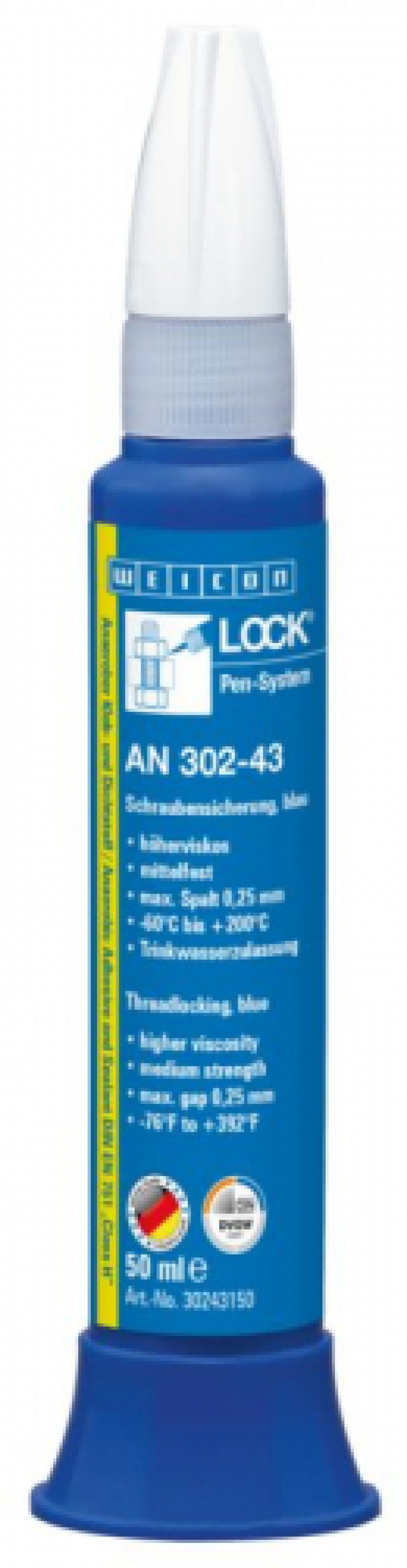 Weicon Lock AN 302-43 Bl� 50 ml Penna i gruppen Fastighet och verkstad / Fastighetssk�tsel / Sm�rjmedel hos VISAB i Skandinavien AB (70530243150)