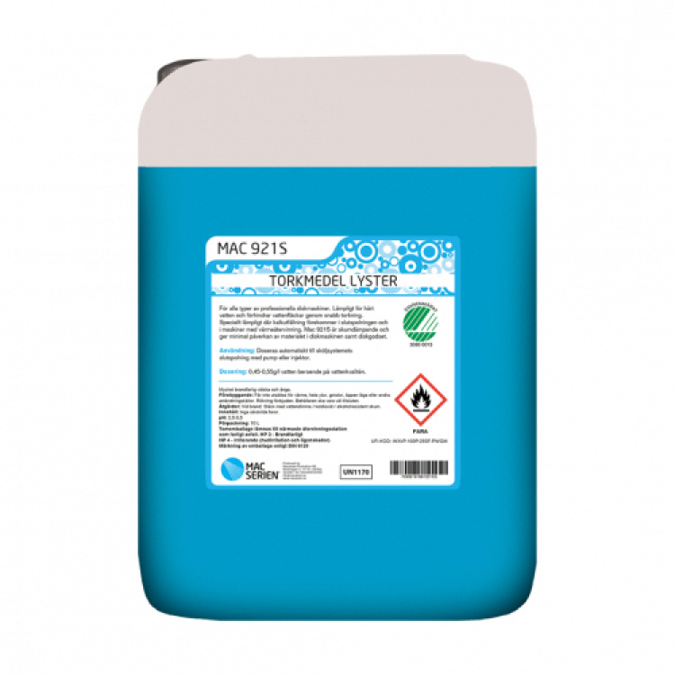 Torkmedel Mac 921S diskmaskin 10 liter i gruppen St�d och reng�ring / Disk / Torkmedel hos VISAB i Skandinavien AB (EL94600009)