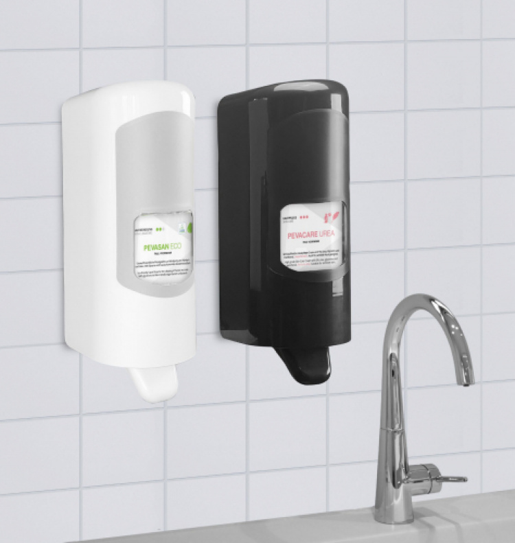 Dispenser Peva One Svart, 1L Softflaska i gruppen Dispensersystem / Tv�ldispensrar hos VISAB i Skandinavien AB (P80232)