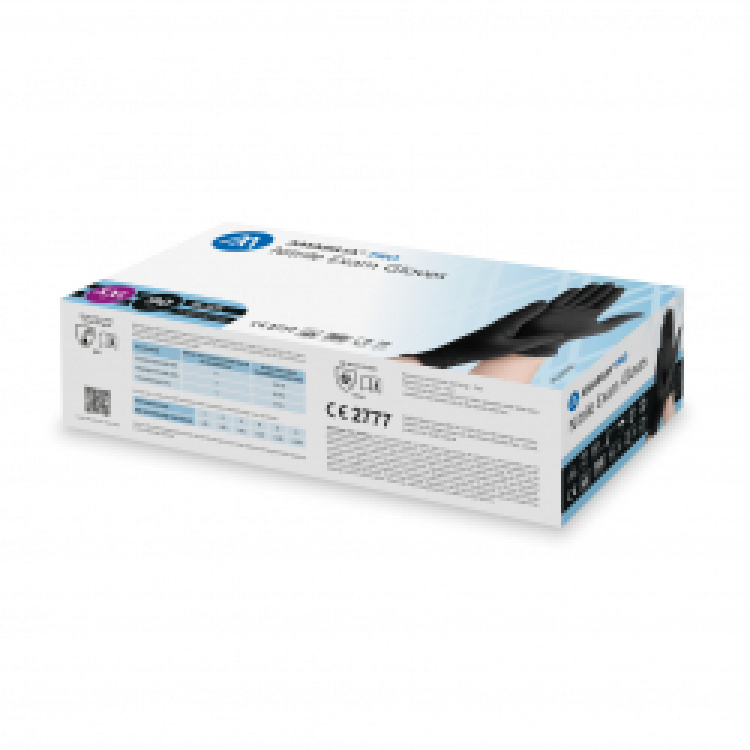 Amabilia Nitrile Exam Glove Black XXL 100 pcs - 10 fp/kart i gruppen S�kerhet och skydd / Skyddsutrustning / Eng�ngshandskar hos VISAB i Skandinavien AB (PGL101036)